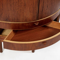 Mid-Century Danish Modern Teak Corner Bar or Storage Cabinet 1960s Selling AS-IS