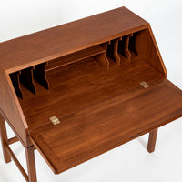 Danish Mid-Century Modern Teak Dropdown Secretary Desk, 1960s