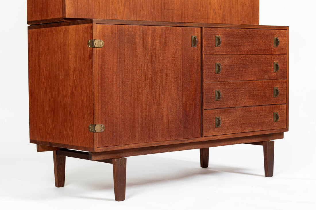 Mid-Century Danish Teak Secretary Desk Bookcase by Peter Løvig Nielsen, 1960s