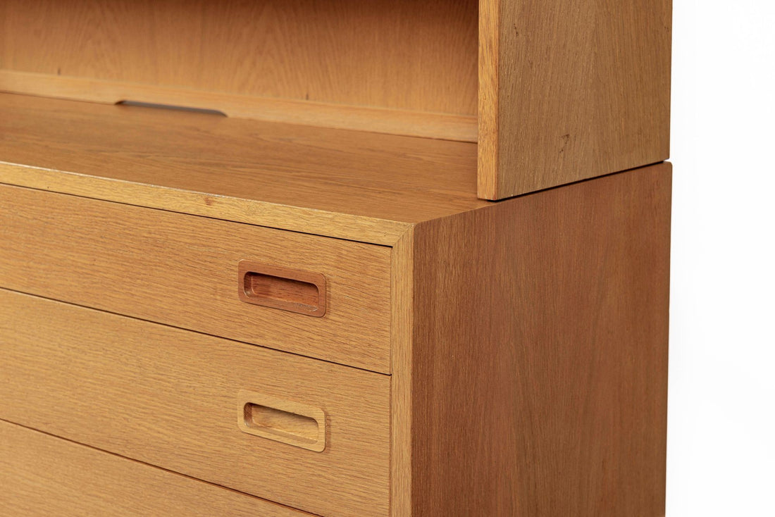Mid Century Danish Oak Wood Shelving & Display Cabinets by Poul Hundevad