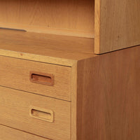 Mid Century Danish Oak Wood Shelving & Display Cabinets by Poul Hundevad