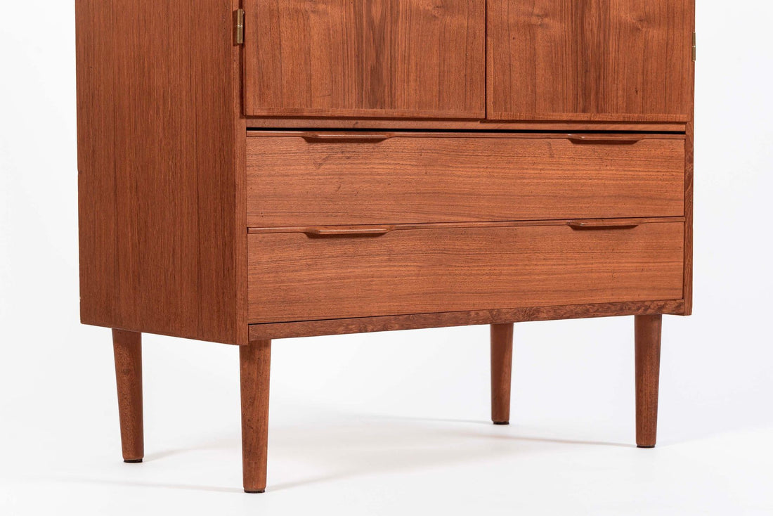 Mid Century Danish Teak Wood Storage or Bar Cabinet