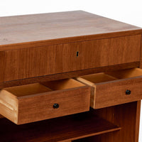 Mid-Century Danish Modern Teak Secretary Desk Cabinet 1960s
