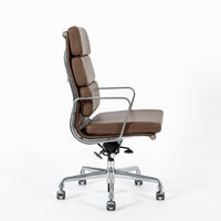 Eames for Herman Miller Tall Brown Leather Desk Chair Soft Pad