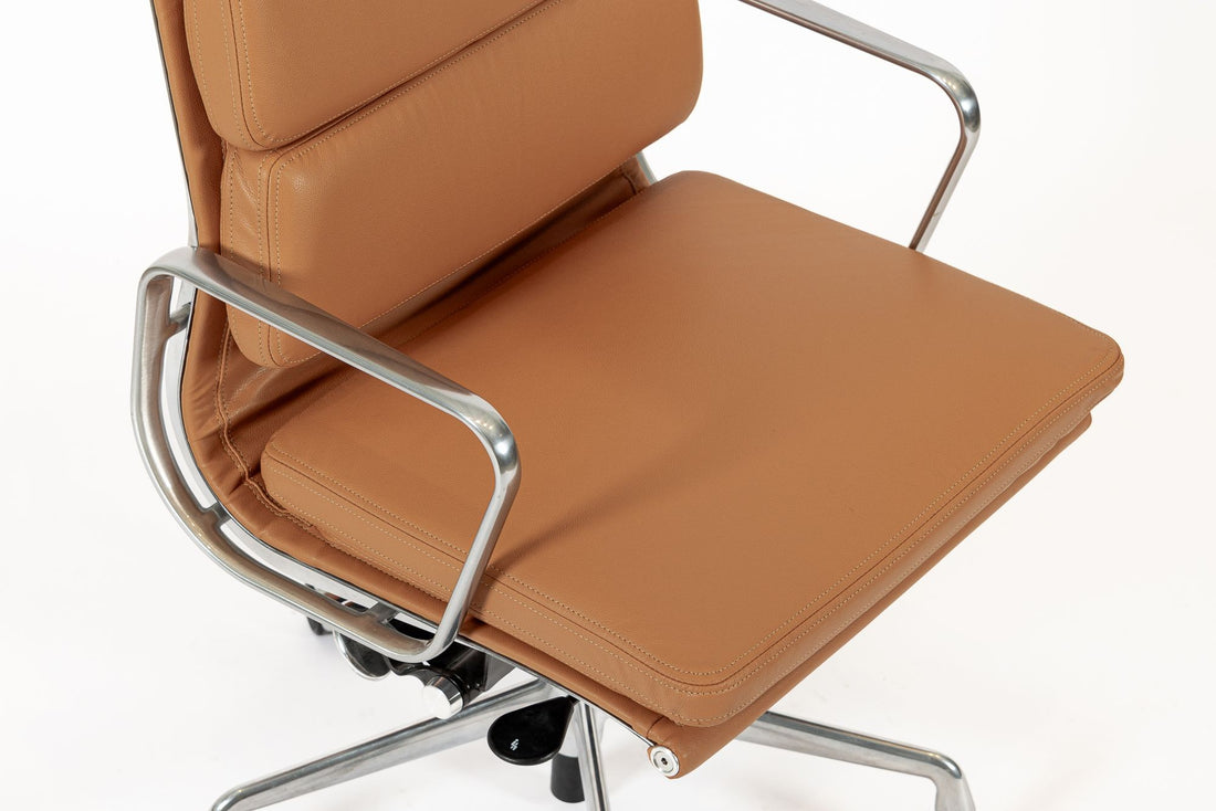 Eames for Herman Miller Aluminum Group Soft Pad Brown Office Chair