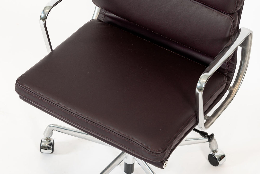 Eames for Herman Miller Tall Dark Purple Desk Chairs Set of 2