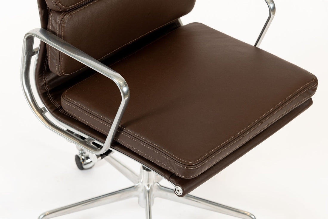 Dark Brown Leather Office Chair by Eames for Herman Miller