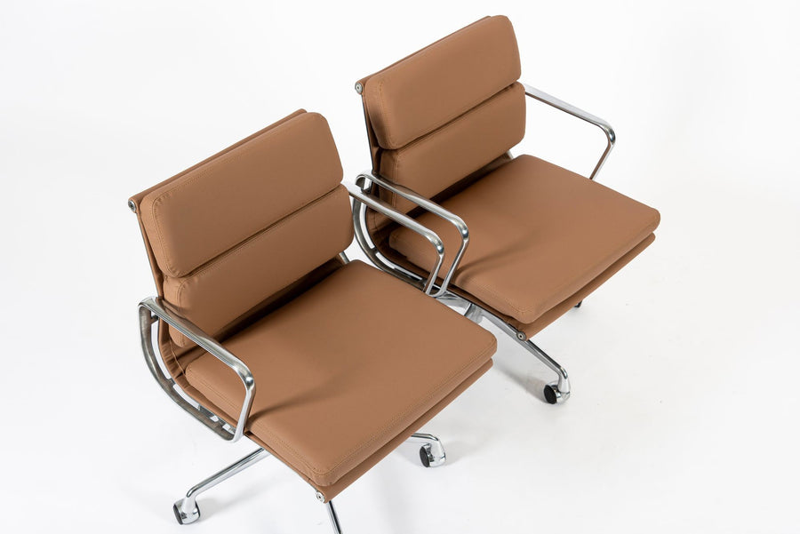 Eames for Herman Miller Aluminum Group Office Chairs in Schumacher VEGAN Leather