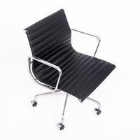 Eames for Herman Miller Black Leather Desk Chairs Thin Pad