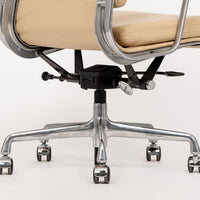 Eames Herman Miller Tall Cream Leather Office Chair Aluminum Group