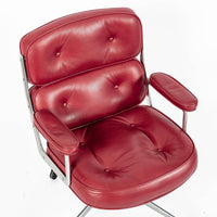 Vintage Eames for Herman Miller Time Life Red Leather Lobby Office Chair 1960s