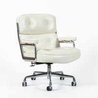 Herman Miller Eames Time Life Lobby White Leather Office Chair 2021