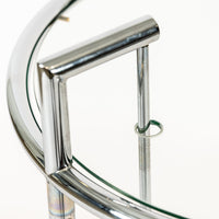 Mid Century Chrome & Glass Side Table by Eileen Gray (attr.)