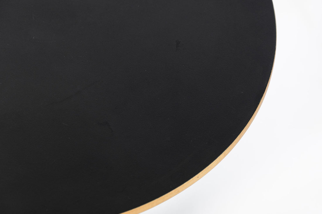 Mid Century George Nelson Pedestal Side Table for Herman Miller Black Laminate
