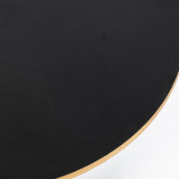 Mid Century George Nelson Pedestal Side Table for Herman Miller Black Laminate