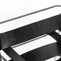 Vintage Mid Century Black Wassily Chair by Marcel Breuer (attr.) 1970s