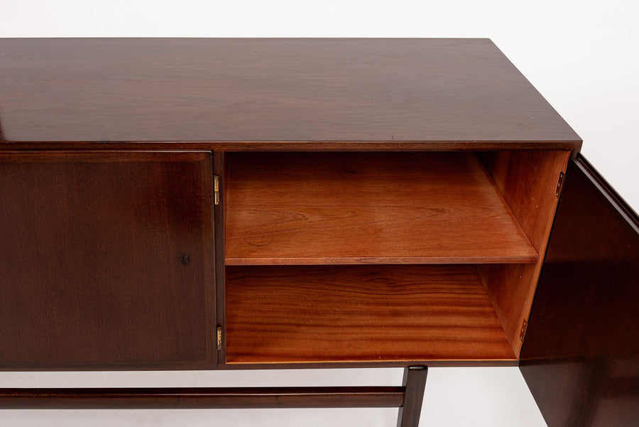 Mid Century Wood Credenza or Sideboard Cabinet by Ole Wanscher