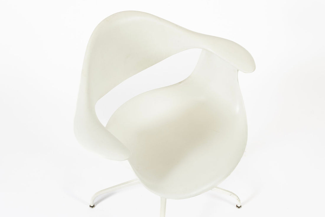 Mid Century White Swag Chairs by George Nelson for Herman Miller