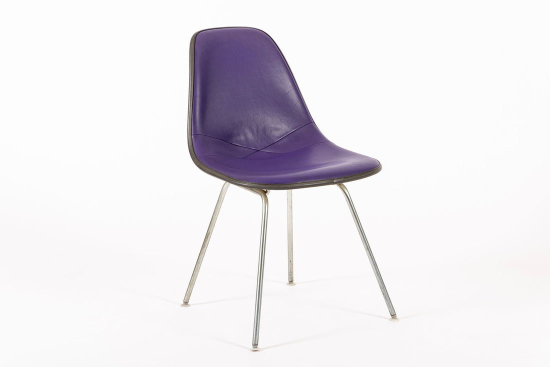Vintage Mid Century Purple DSX Side Chairs by Eames for Herman Miller