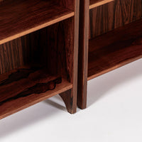 Pair of Mid Century Scandinavian Modern Tall Rosewood Bookcases