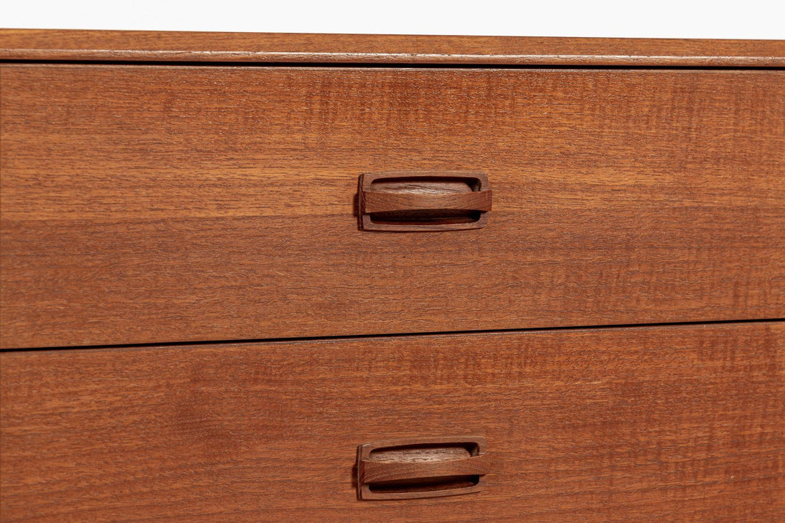 Vintage Mid Century Lowboy Teak Wood Dresser 1960s