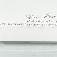Contemporary Geometric Abstract Art Wall Reliefs by Thomas Vinson White–White–Red, 2004