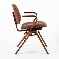 Mid Century Brown Plywood Arm Chairs by Joe Atkinson for Thonet