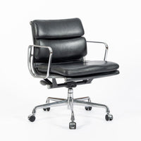 Eames for Herman Miller Soft Pad Black Leather Desk Chair 2000s