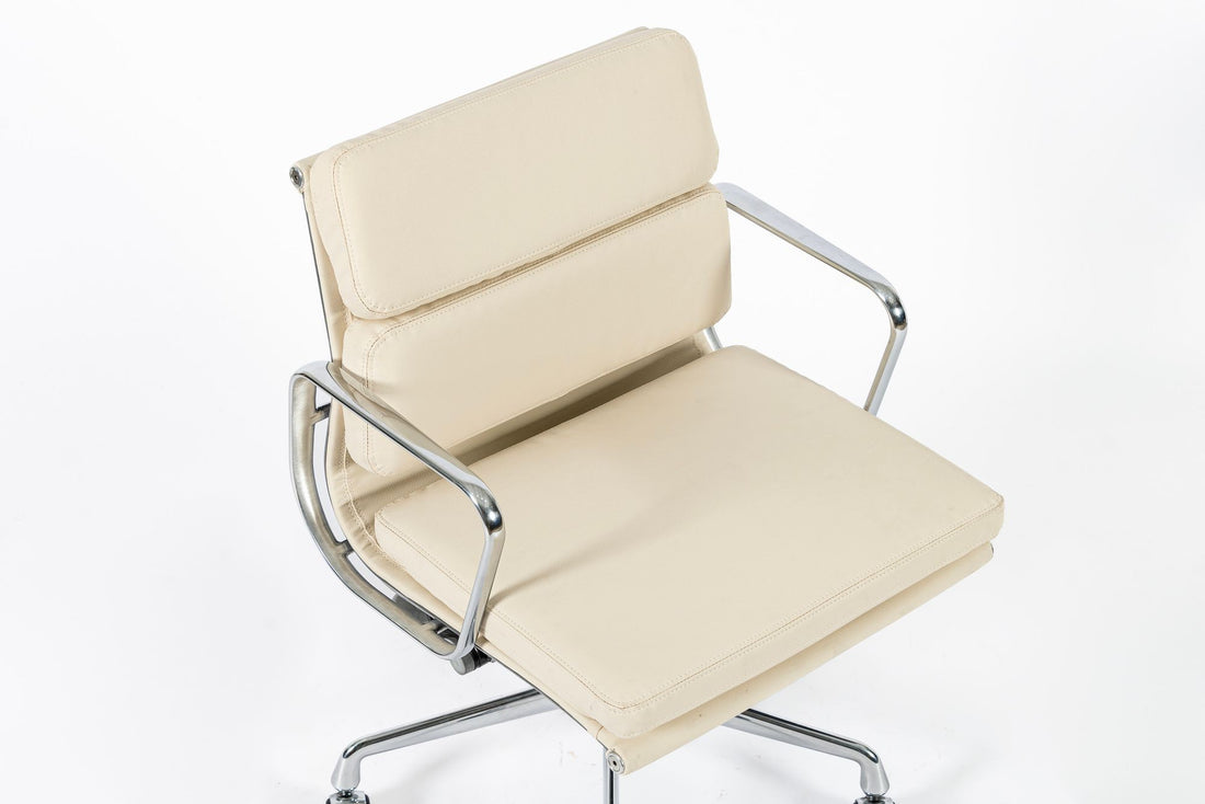 Eames for Herman Miller Tan Cream Office Chairs in Schumacher VEGAN Leather