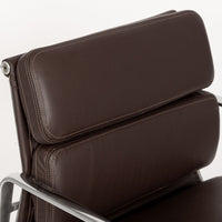 Herman Miller Eames Dark Brown Leather Desk Chair Soft Pad