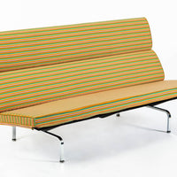 Mid Century Eames Herman Miller Sofa Compact, Alexander Girard Maharam Fabric, 2 Available