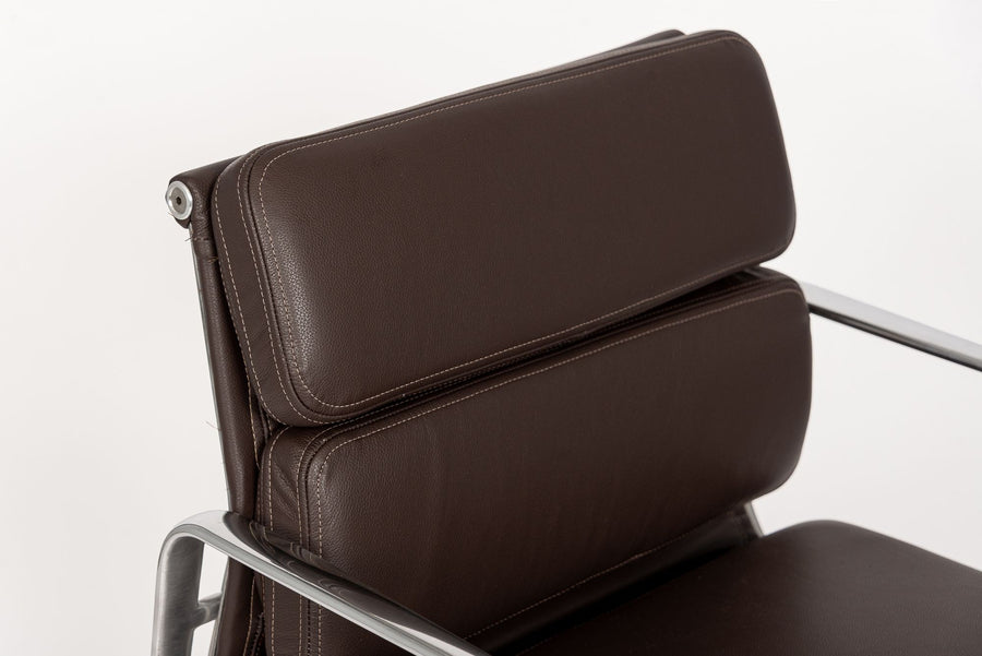 Herman Miller Eames Dark Brown Leather Desk Chair Soft Pad