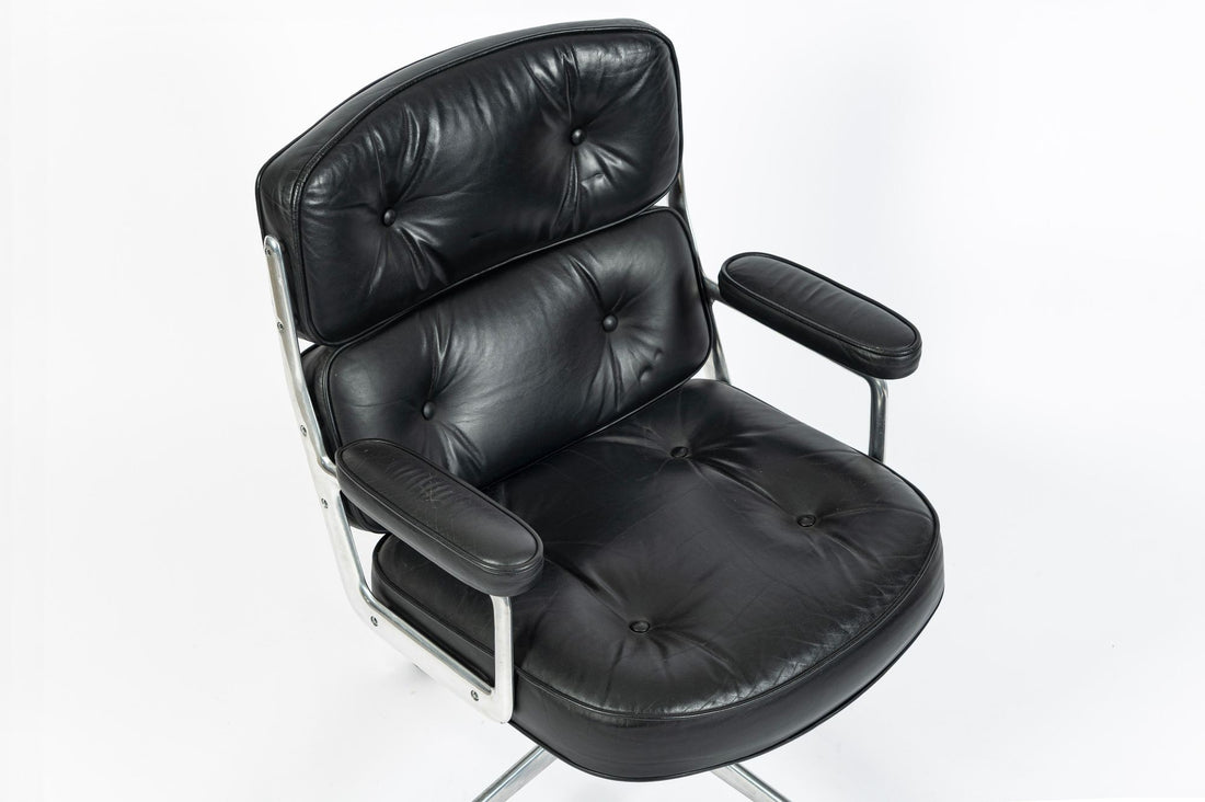Eames Time Life Executive Chair Herman Miller Black Leather Office Chair 1981