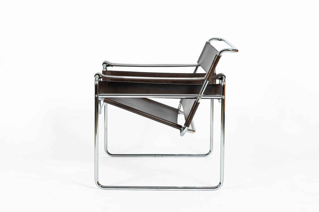 Mid Century Brown Wassily Chair by Marcel Breuer for Stendig 1960s, 2 Available