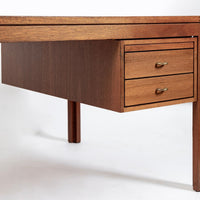 Danish Mahogany Executive Desk by Søborg Møbler, Mid Century Modern Desk, 2 Matching Avail