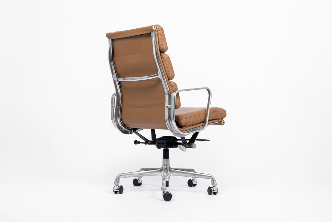 Eames for Herman Miller Aluminum Group Soft Pad Brown Office Chair