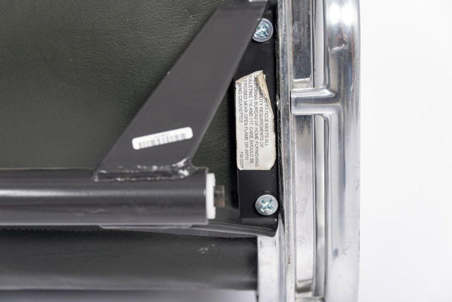 Dark Gray Leather Office Chair by Eames for Herman Miller Aluminum Group