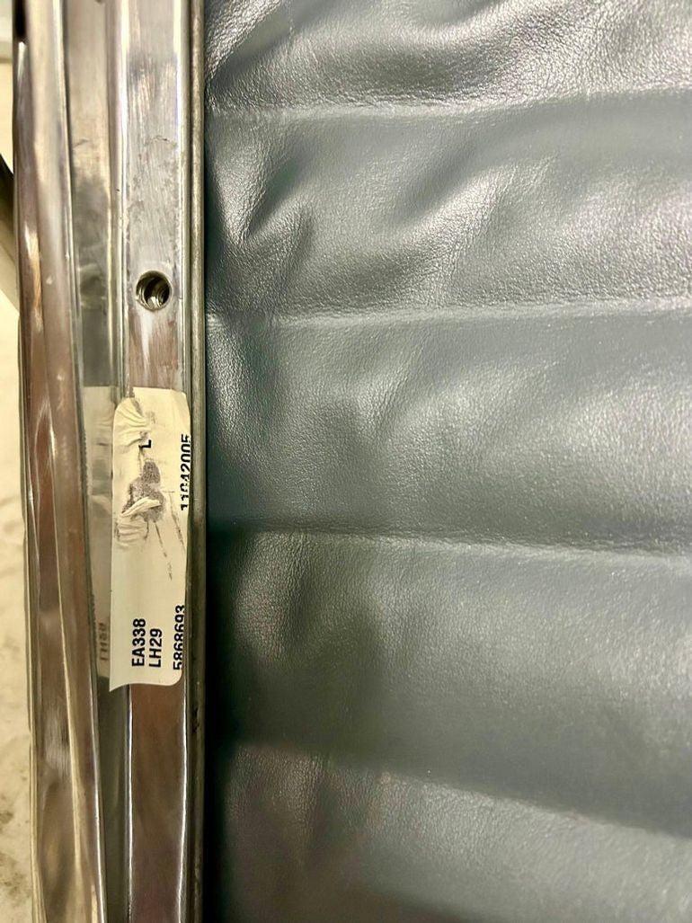 Eames Blue Gray Leather Office Lounge Chair for Herman Miller - 2 Available