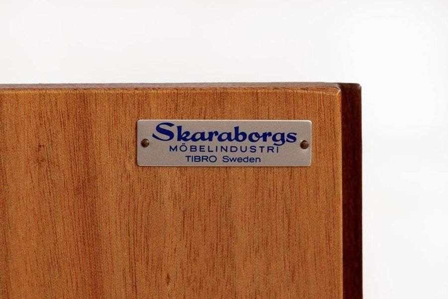 Mid Century Swedish Teak Wood High Cabinet Credenza or Sideboard