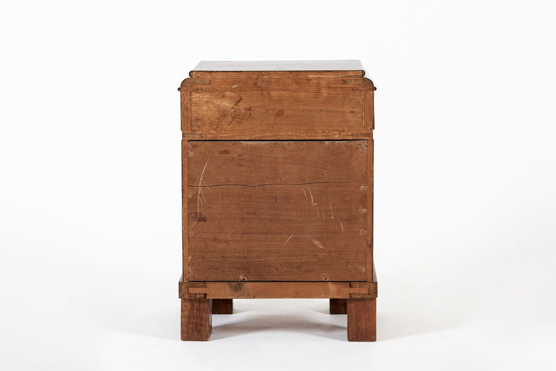 Antique Art Deco Small Wood Side Cabinet or Nightstand 1940s