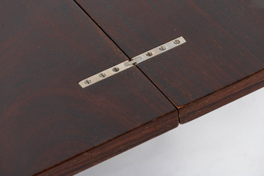 Antique French Art Deco Folding Wood Coffee Table by Francisque Chaleyssin (Attr) 1930s