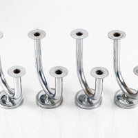 Antique Art Deco Taurex Chrome Candlestick Holders by Walter Von Nessen for Chase