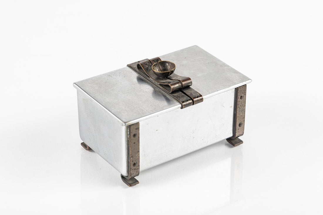 Rare Antique Art Deco Chase & Revere Metal Cigarette Smoking Boxes 1930s