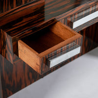 Antique French Art Deco Macassar Ebony Vanity Cabinet by Georges Champion (attr)