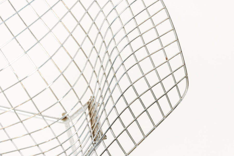 Mid Century Silver Diamond Wire Lounge Chair by Harry Bertoia for Knoll