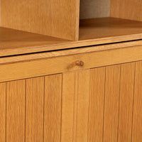Danish Modern Oak Modular Wall Unit, Mid Century Bookcase Display Cabinet