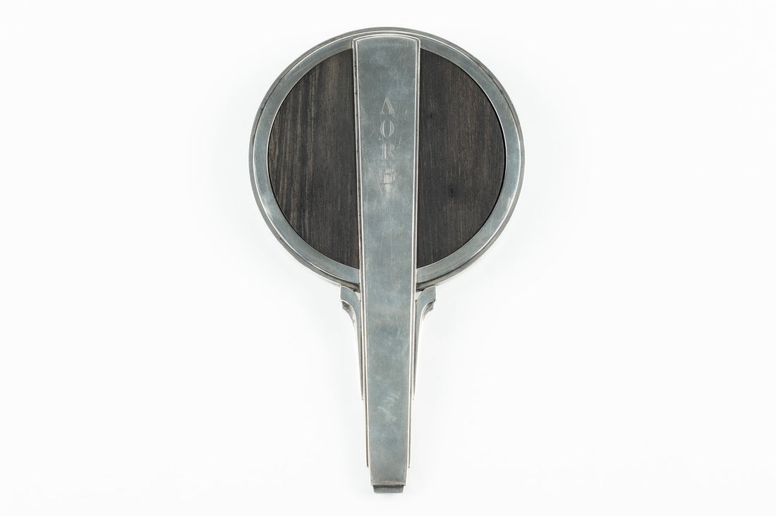 Georg Jensen Sterling Silver and Ebony Hand Mirror No. 224 by Harald Nielsen, Denmark c. 1930