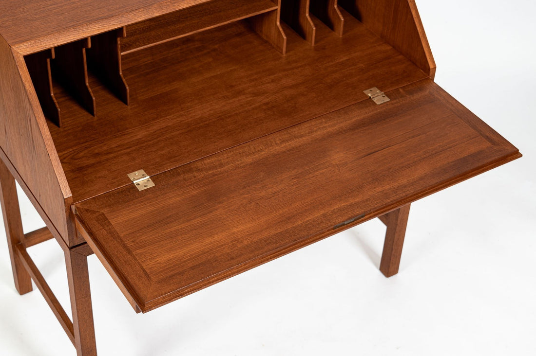Danish Mid-Century Modern Teak Dropdown Secretary Desk, 1960s