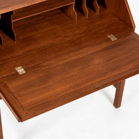 Danish Mid-Century Modern Teak Dropdown Secretary Desk, 1960s