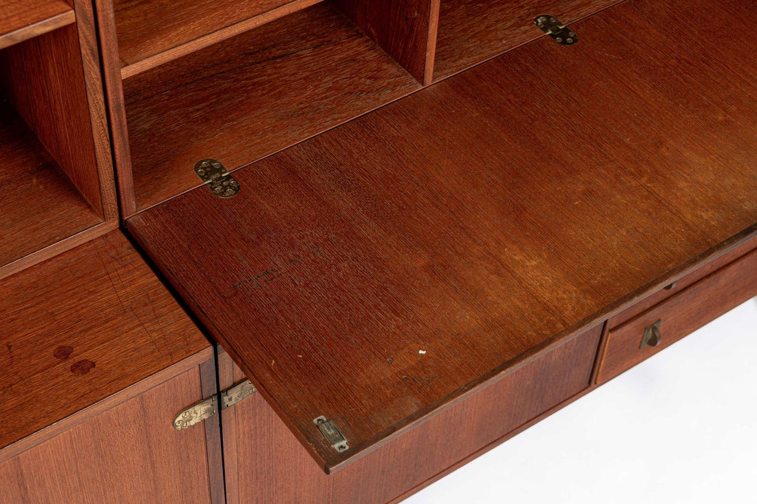Mid-Century Danish Teak Wall Unit Bookcase by Peter Løvig Nielsen, Pair, 1960s
